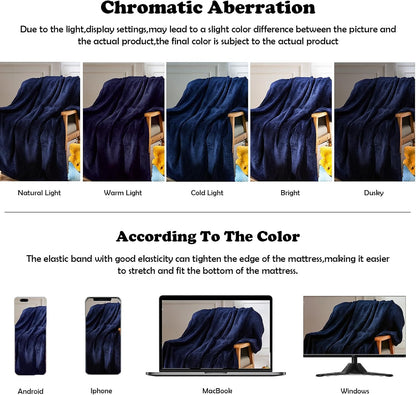 Fleece Leaves Pattern Throw Blanket, Light Purple, 50"x60" | Super Soft Throw Blanket, Lightweight Cozy Bed Sofa Blanket, Premium Silky Flannel Fleece, Travel Blanket for All Season Use - Colors A