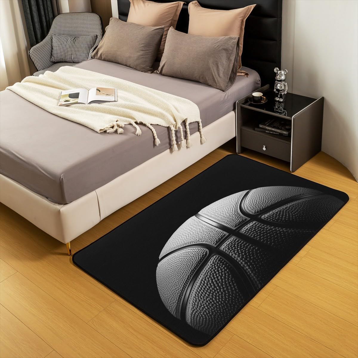 Basketball Gaming Sports Area Rug Bedroom Living Room 5x7 Kids