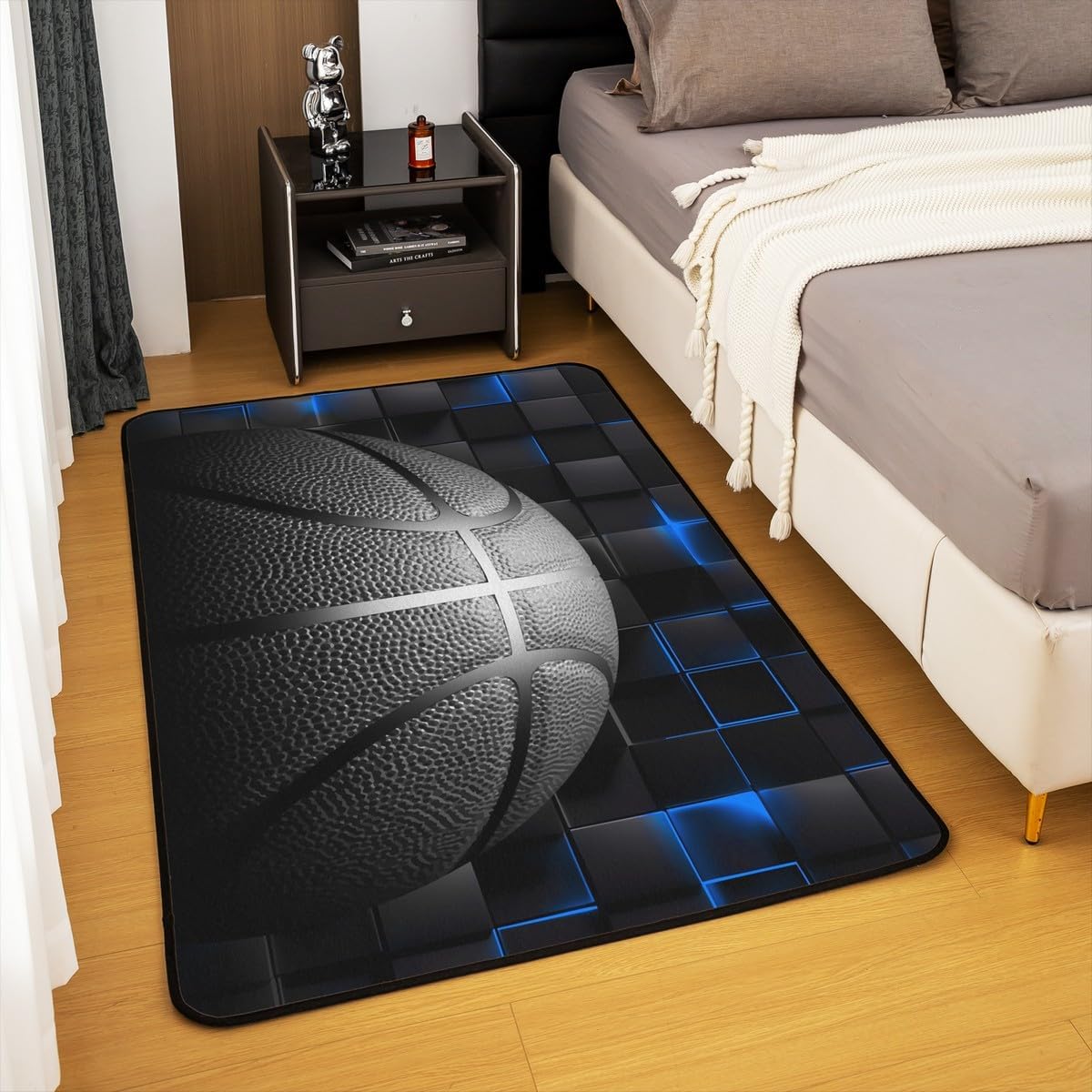 Basketball Gaming Sports Area Rug Bedroom Living Room 5x7 Kids