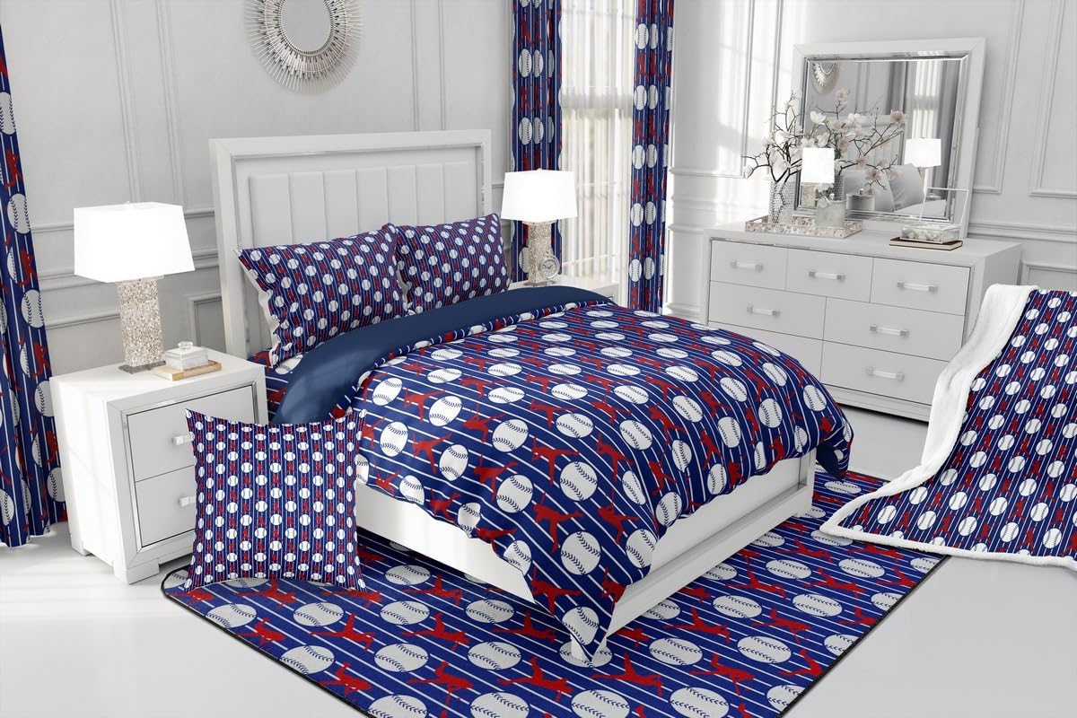 Basketball Gaming Sports Area Rug Bedroom Living Room 5x7 Kids