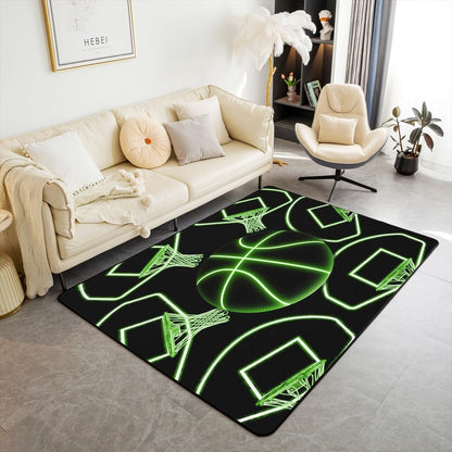 Basketball Gaming Sports Area Rug Bedroom Living Room 5x7 Kids