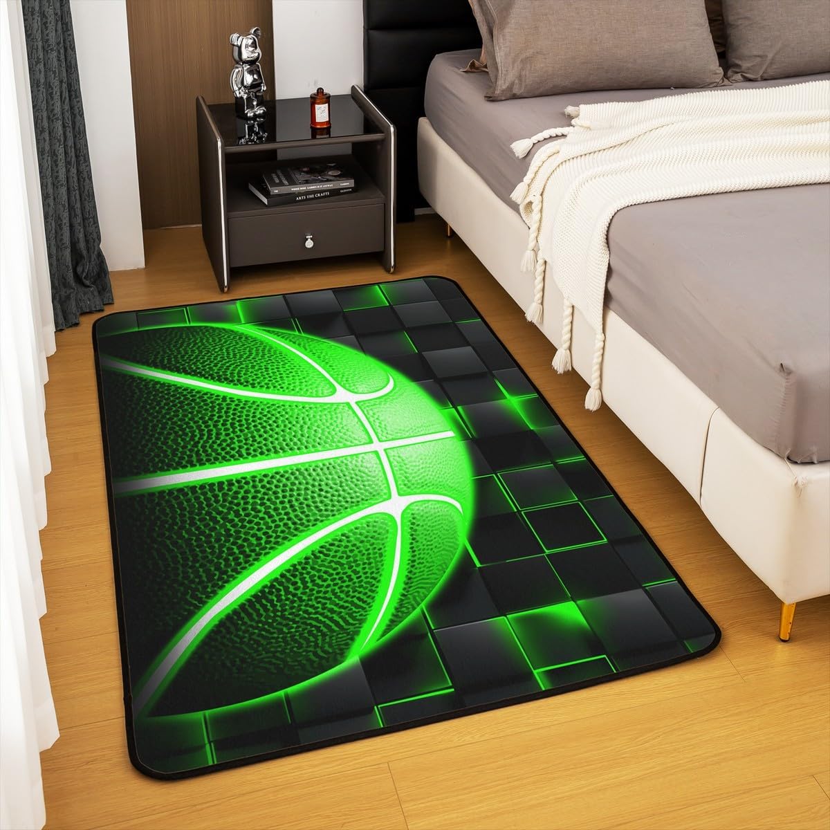 Basketball Gaming Sports Area Rug Bedroom Living Room 5x7 Kids
