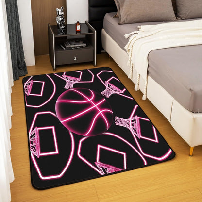 Basketball Gaming Sports Area Rug Bedroom Living Room 5x7 Kids