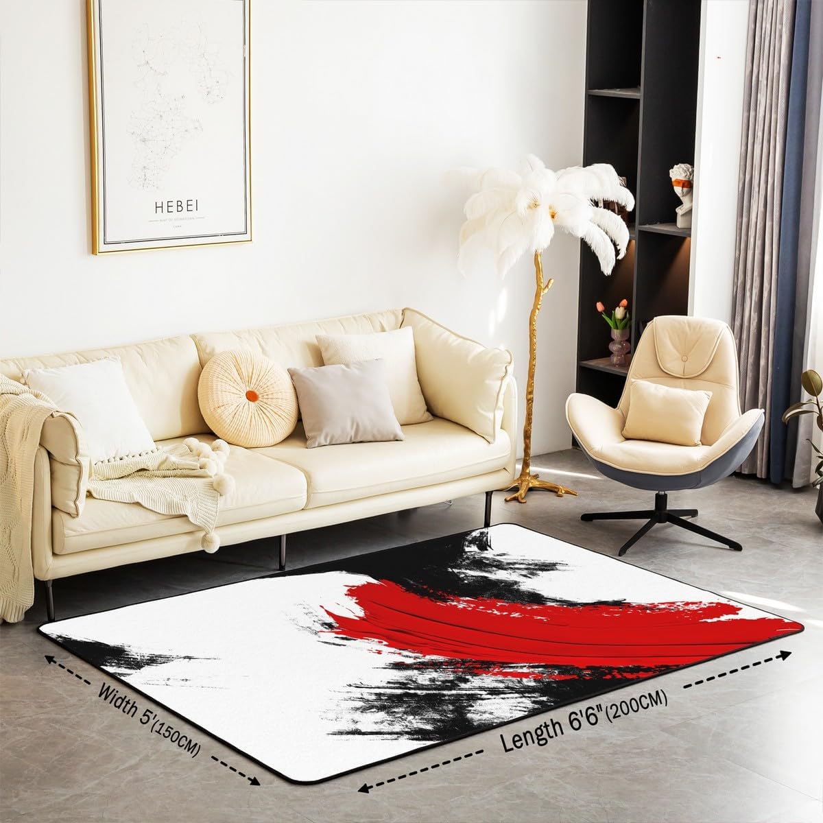 Basketball Gaming Sports Area Rug Bedroom Living Room 5x7 Kids