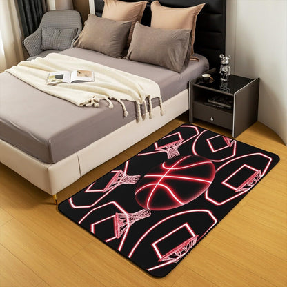 Basketball Gaming Sports Area Rug Bedroom Living Room 5x7 Kids