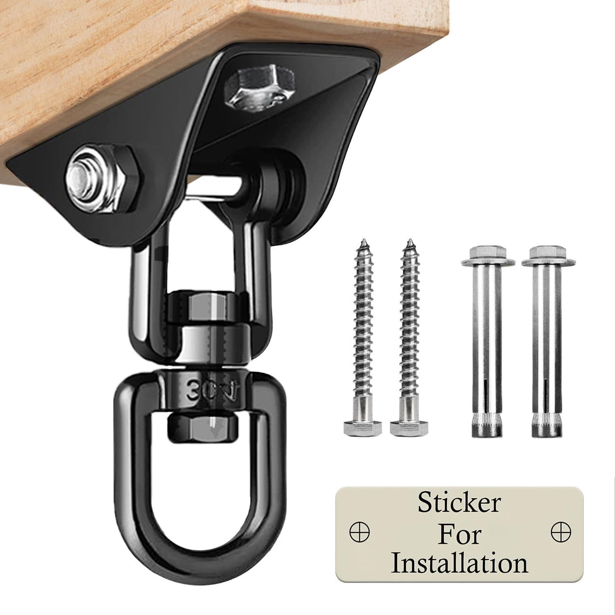 Heavy Duty Swing Hangers for Wooden Sets 2000 LB Capacity Hammock Hanger 360 Swivel Stainless Steel Swing Hardware Accessories for Porch Playground Yoga Heavy Bag
