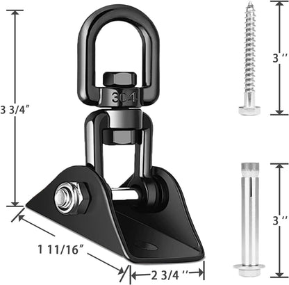 Heavy Duty Swing Hangers for Wooden Sets 2000 LB Capacity Hammock Hanger 360 Swivel Stainless Steel Swing Hardware Accessories for Porch Playground Yoga Heavy Bag
