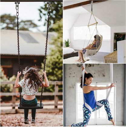 Heavy Duty Swing Hangers for Wooden Sets 2000 LB Capacity Hammock Hanger 360 Swivel Stainless Steel Swing Hardware Accessories for Porch Playground Yoga Heavy Bag
