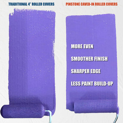11 Pack 4" High Density Foam Paint Roller Kit for Smooth & Precision Finish