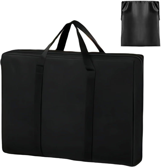 Foldable Chair Storage Carry Bag, Heavy Duty 210D Oxford Travel Bag for Folding Lounge Chair, Zero Gravity Chair, Rollator Walker, Camp Table, Patio Cushion Storage (Black)