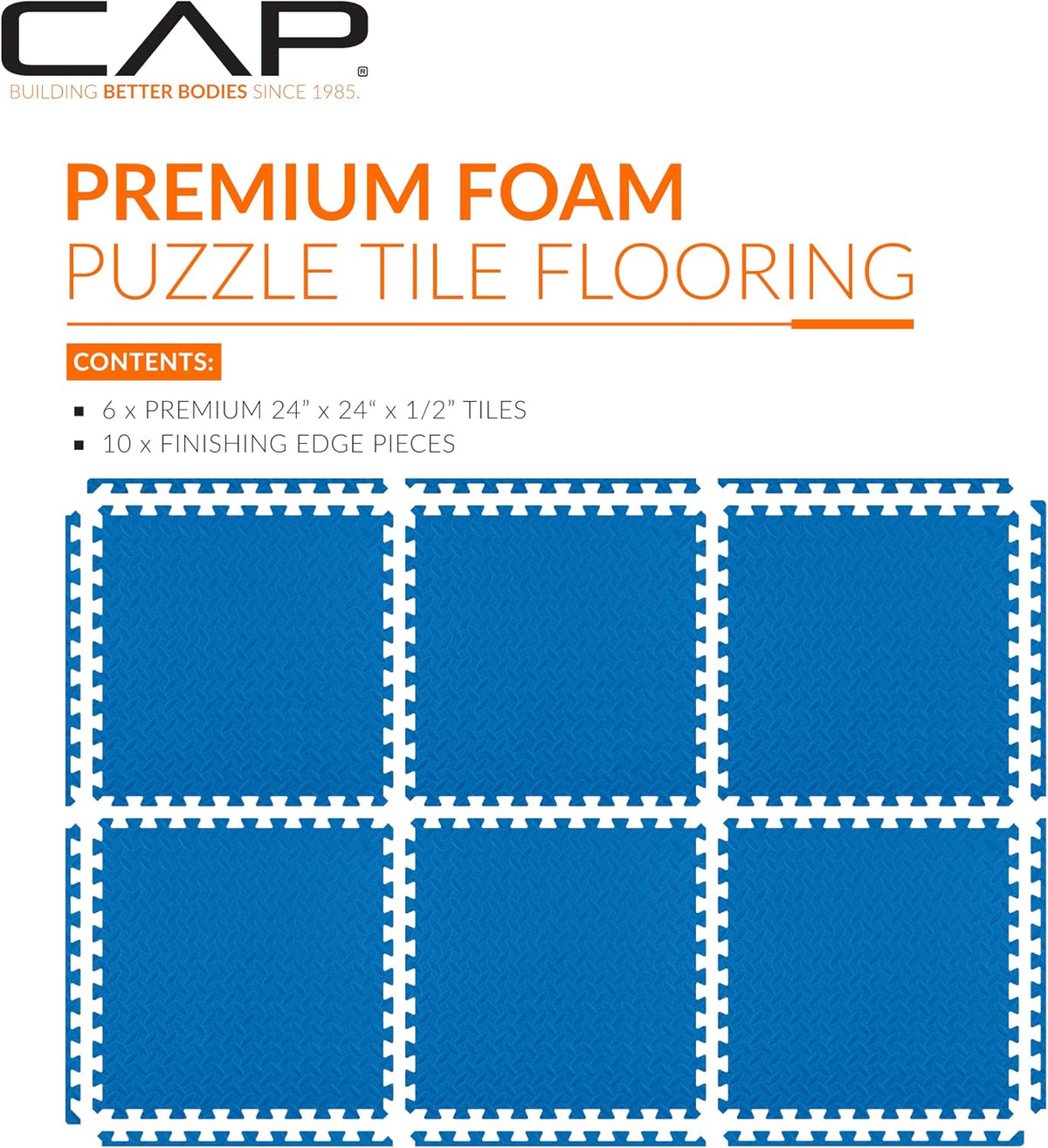 Puzzle Exercise Mats | 1/2” Thick EVA Interlocking Foam Tiles for Home Gym Flooring | Multiple Options
