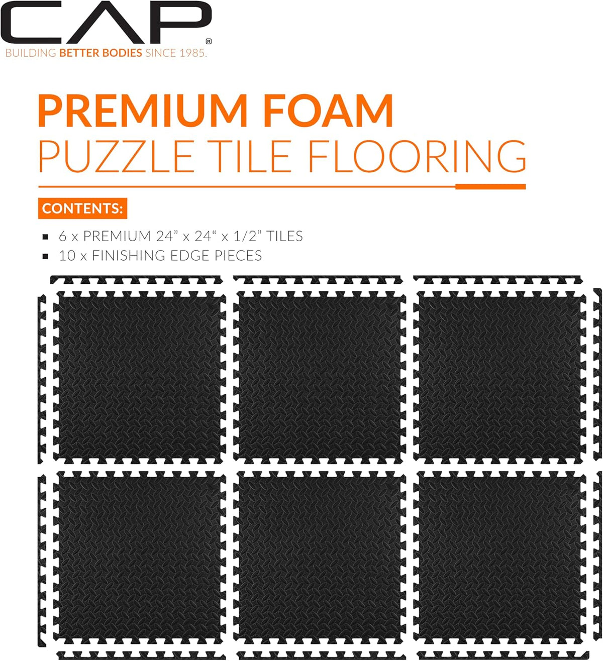 Puzzle Exercise Mats | 1/2” Thick EVA Interlocking Foam Tiles for Home Gym Flooring | Multiple Options