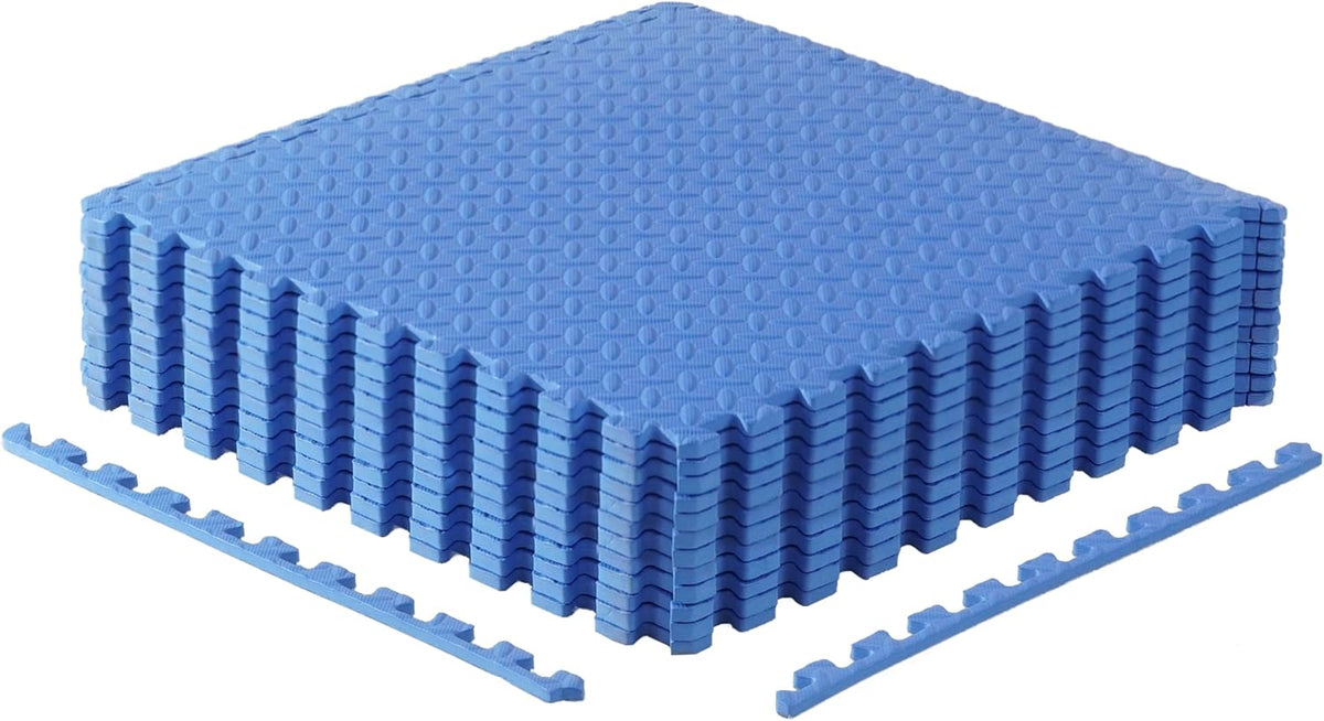 Puzzle Exercise Mats | 1/2” Thick EVA Interlocking Foam Tiles for Home Gym Flooring | Multiple Options