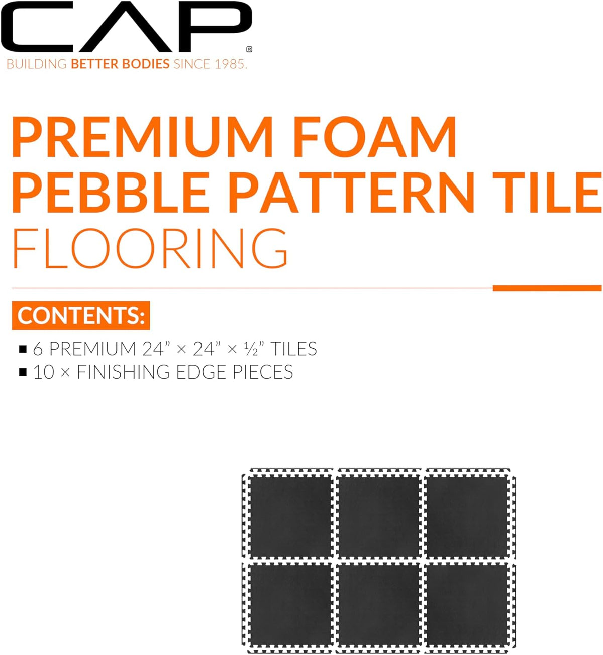 Puzzle Exercise Mats | 1/2” Thick EVA Interlocking Foam Tiles for Home Gym Flooring | Multiple Options