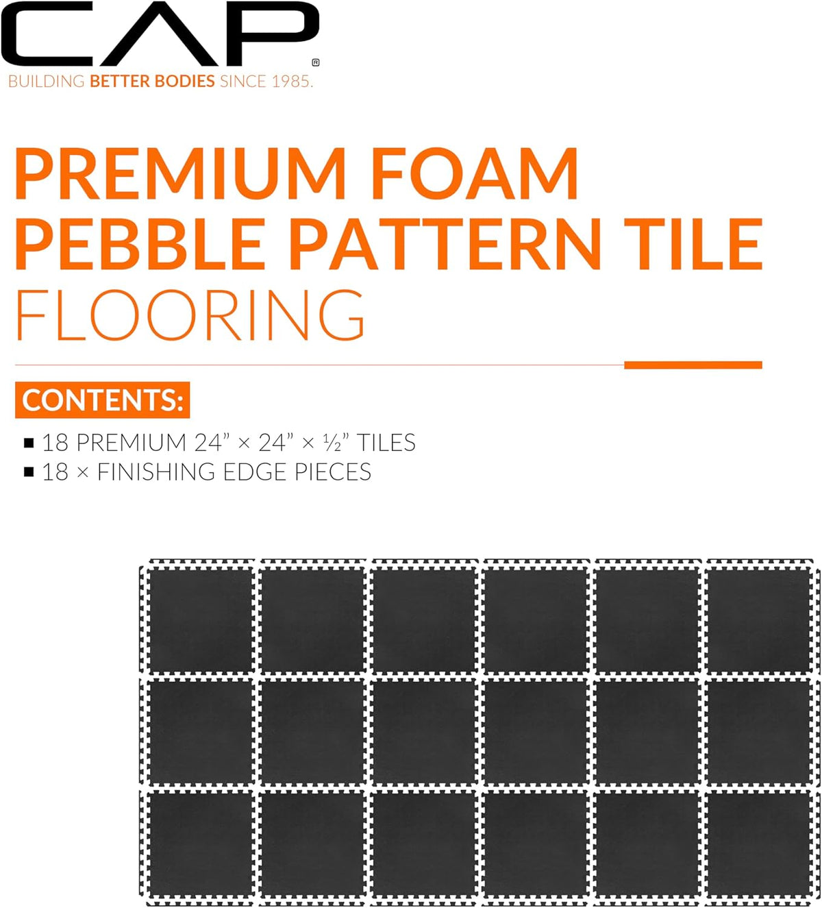 Puzzle Exercise Mats | 1/2” Thick EVA Interlocking Foam Tiles for Home Gym Flooring | Multiple Options