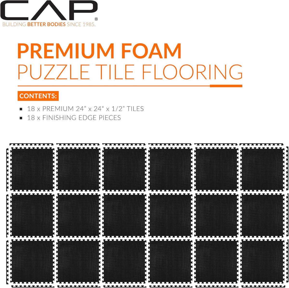 Puzzle Exercise Mats | 1/2” Thick EVA Interlocking Foam Tiles for Home Gym Flooring | Multiple Options