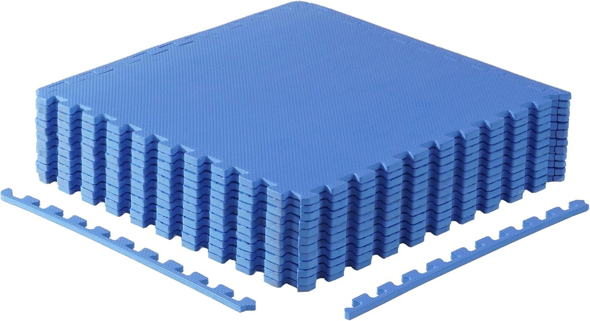 Puzzle Exercise Mats | 1/2” Thick EVA Interlocking Foam Tiles for Home Gym Flooring | Multiple Options