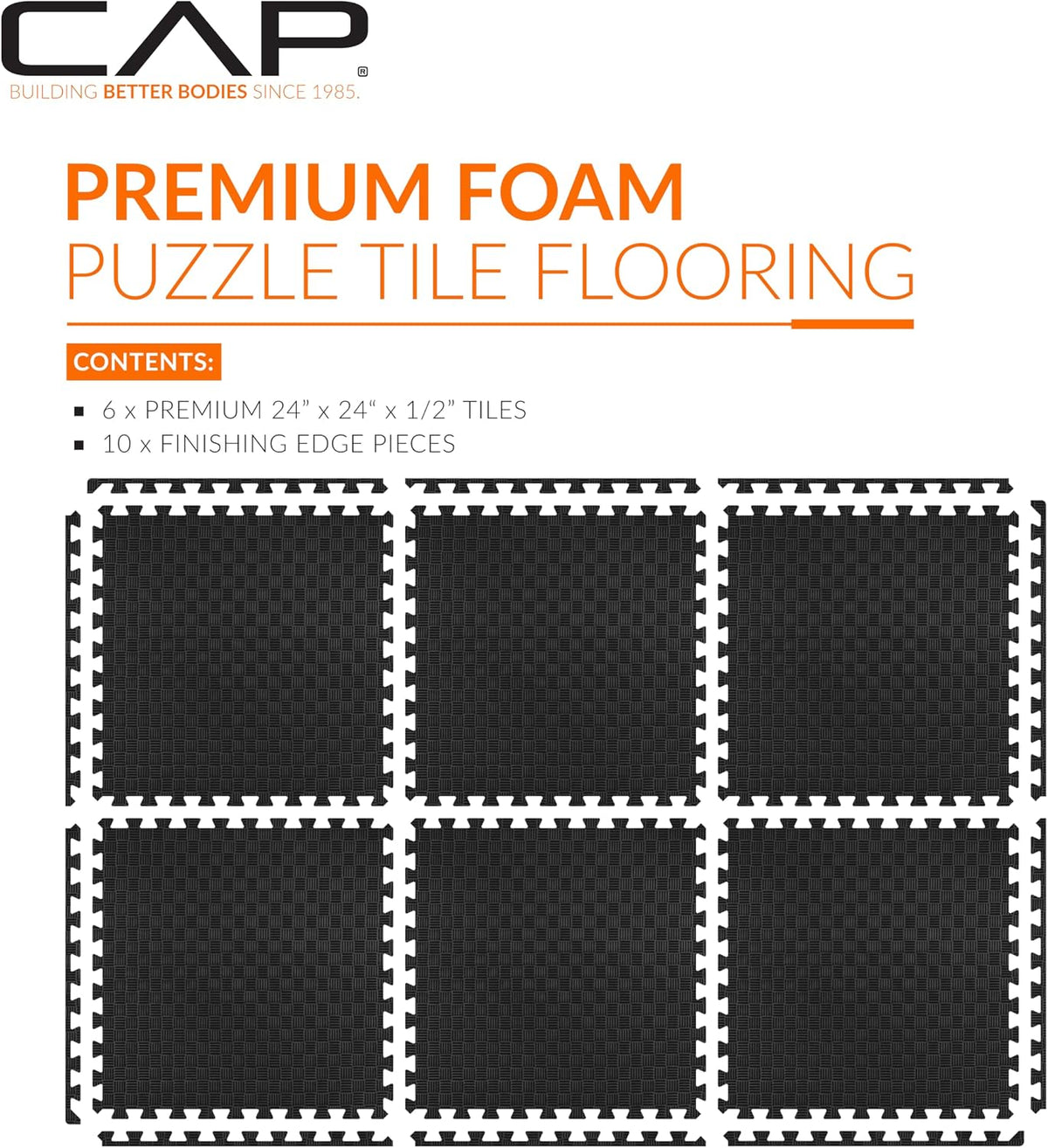 Puzzle Exercise Mats | 1/2” Thick EVA Interlocking Foam Tiles for Home Gym Flooring | Multiple Options