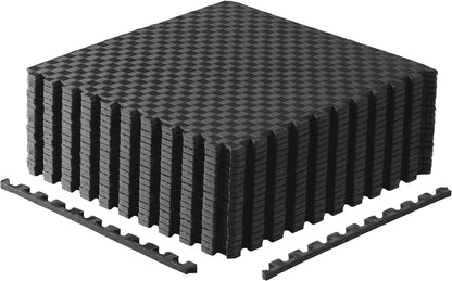 Puzzle Exercise Mats | 1/2” Thick EVA Interlocking Foam Tiles for Home Gym Flooring | Multiple Options