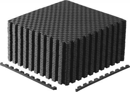 Puzzle Exercise Mats | 1/2” Thick EVA Interlocking Foam Tiles for Home Gym Flooring | Multiple Options
