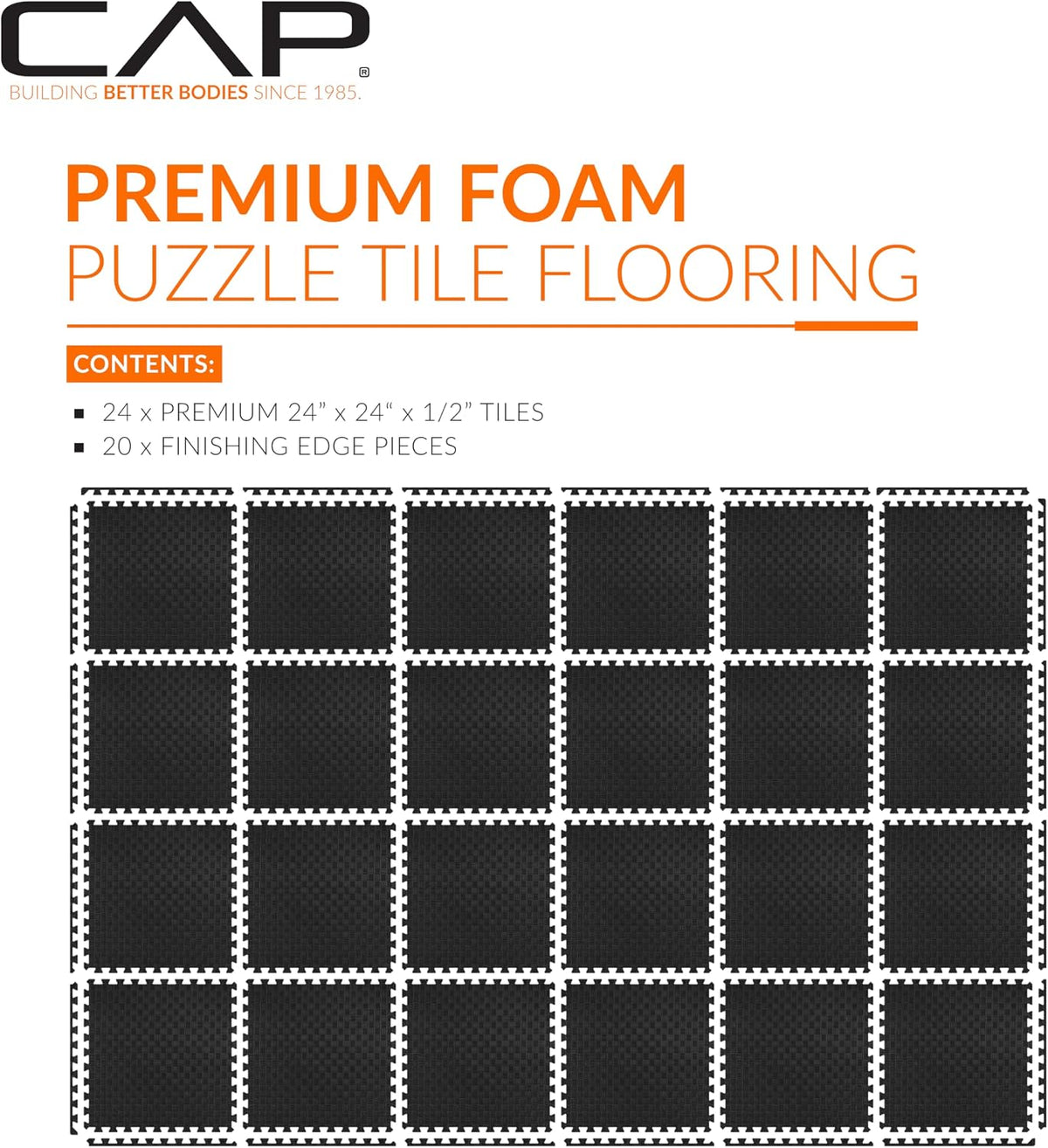 Puzzle Exercise Mats | 1/2” Thick EVA Interlocking Foam Tiles for Home Gym Flooring | Multiple Options