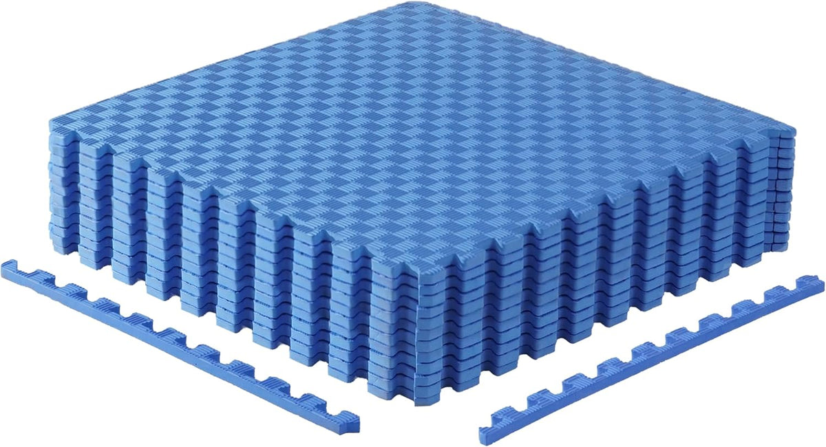 Puzzle Exercise Mats | 1/2” Thick EVA Interlocking Foam Tiles for Home Gym Flooring | Multiple Options