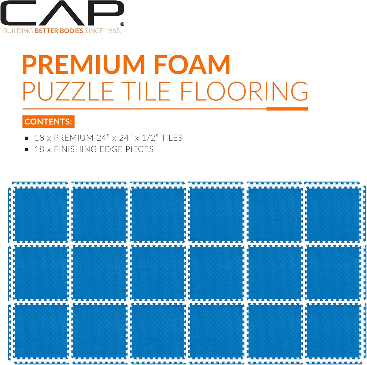 Puzzle Exercise Mats | 1/2” Thick EVA Interlocking Foam Tiles for Home Gym Flooring | Multiple Options