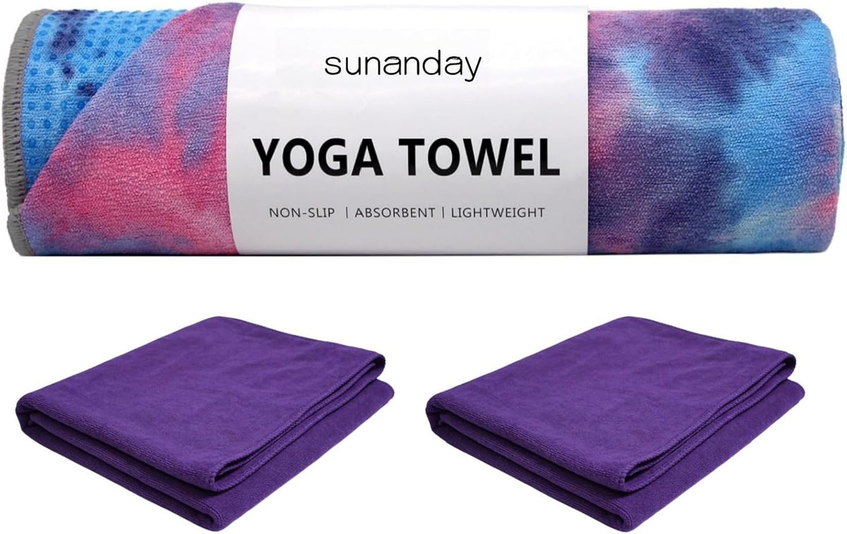 3 Pack Yoga Towel, Hot Yoga Mat Towel, Hot Yoga Towel with Grip Dots Sweat