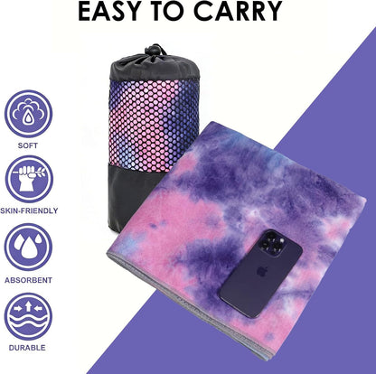 3 Pack Yoga Towel, Hot Yoga Mat Towel, Hot Yoga Towel with Grip Dots Sweat