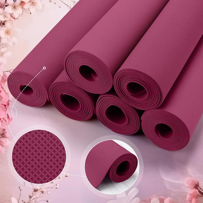 12 Pack Yoga Mat Bulk, 4mm Thick Extra Long Sports Mat Anti Slip Tear Resistant Yoga Exercise Set for Fitness Stretching Home Workout Gym and Studio