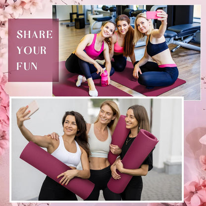 12 Pack Yoga Mat Bulk, 4mm Thick Extra Long Sports Mat Anti Slip Tear Resistant Yoga Exercise Set for Fitness Stretching Home Workout Gym and Studio