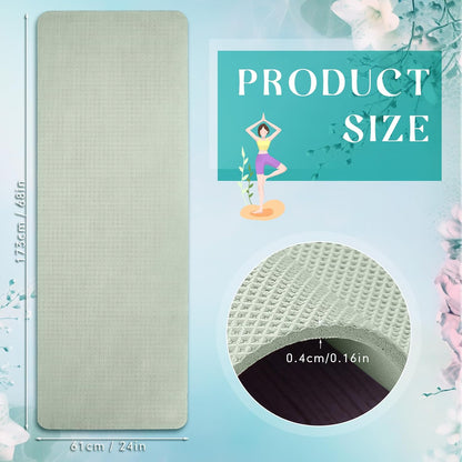 12 Pack Yoga Mat Bulk, 4mm Thick Extra Long Sports Mat Anti Slip Tear Resistant Yoga Exercise Set for Fitness Stretching Home Workout Gym and Studio