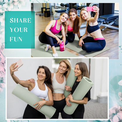 12 Pack Yoga Mat Bulk, 4mm Thick Extra Long Sports Mat Anti Slip Tear Resistant Yoga Exercise Set for Fitness Stretching Home Workout Gym and Studio