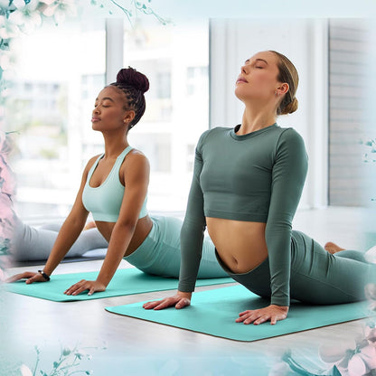12 Pack Yoga Mat Bulk, 4mm Thick Extra Long Sports Mat Anti Slip Tear Resistant Yoga Exercise Set for Fitness Stretching Home Workout Gym and Studio