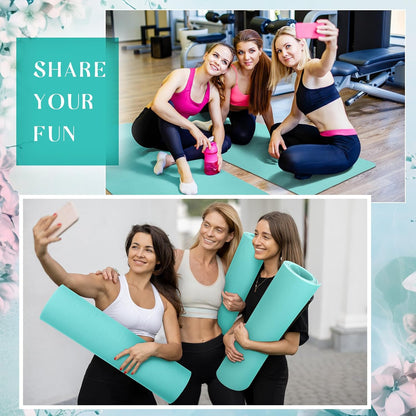 12 Pack Yoga Mat Bulk, 4mm Thick Extra Long Sports Mat Anti Slip Tear Resistant Yoga Exercise Set for Fitness Stretching Home Workout Gym and Studio
