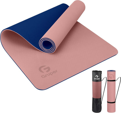 Yoga Mat Non Slip, Eco Friendly Exercise Mat with Carrying Strap