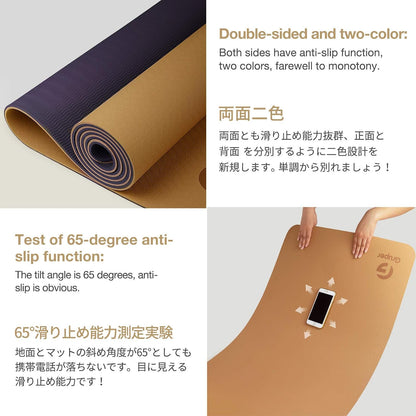 Yoga Mat Non Slip, Eco Friendly Exercise Mat with Carrying Strap