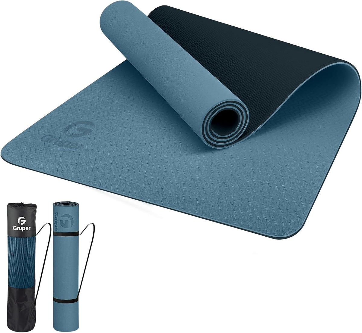 Yoga Mat Non Slip, Eco Friendly Exercise Mat with Carrying Strap