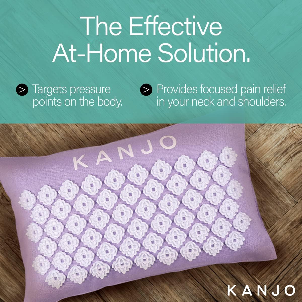 Aroma Mint Acupressure Pillow - 100% Cotton Linen with Natural Cork Filling - Aromatherapy Pillow for Back Pain and Neck Pain Relief