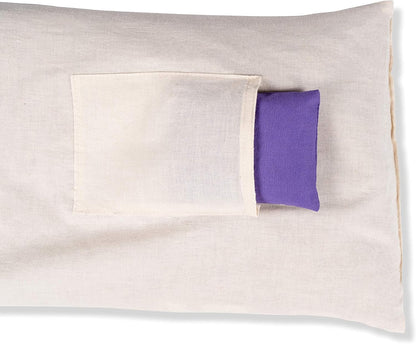 Aroma Mint Acupressure Pillow - 100% Cotton Linen with Natural Cork Filling - Aromatherapy Pillow for Back Pain and Neck Pain Relief