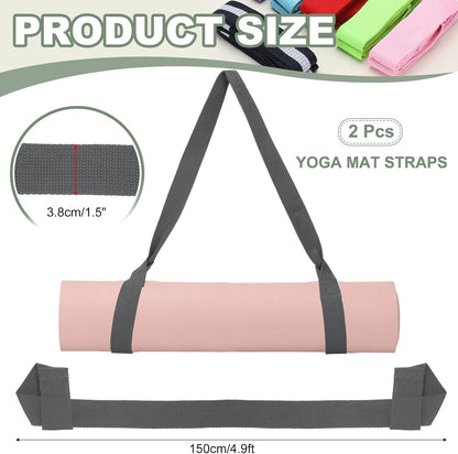 Yoga Mat Straps for Carrying, Adjustable Exercise Mat Sling Holder Multi Purpose Mats Carrier