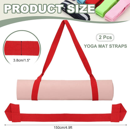 Yoga Mat Straps for Carrying, Adjustable Exercise Mat Sling Holder Multi Purpose Mats Carrier