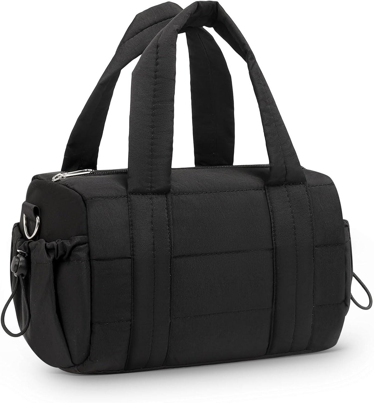 Small Gym Bag for Women Sports Duffel Bag w/Yoga Mat Holder Black