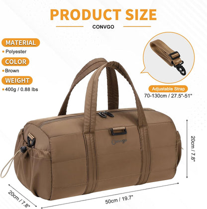 Small Gym Bag for Women Sports Duffel Bag w/Yoga Mat Holder Black