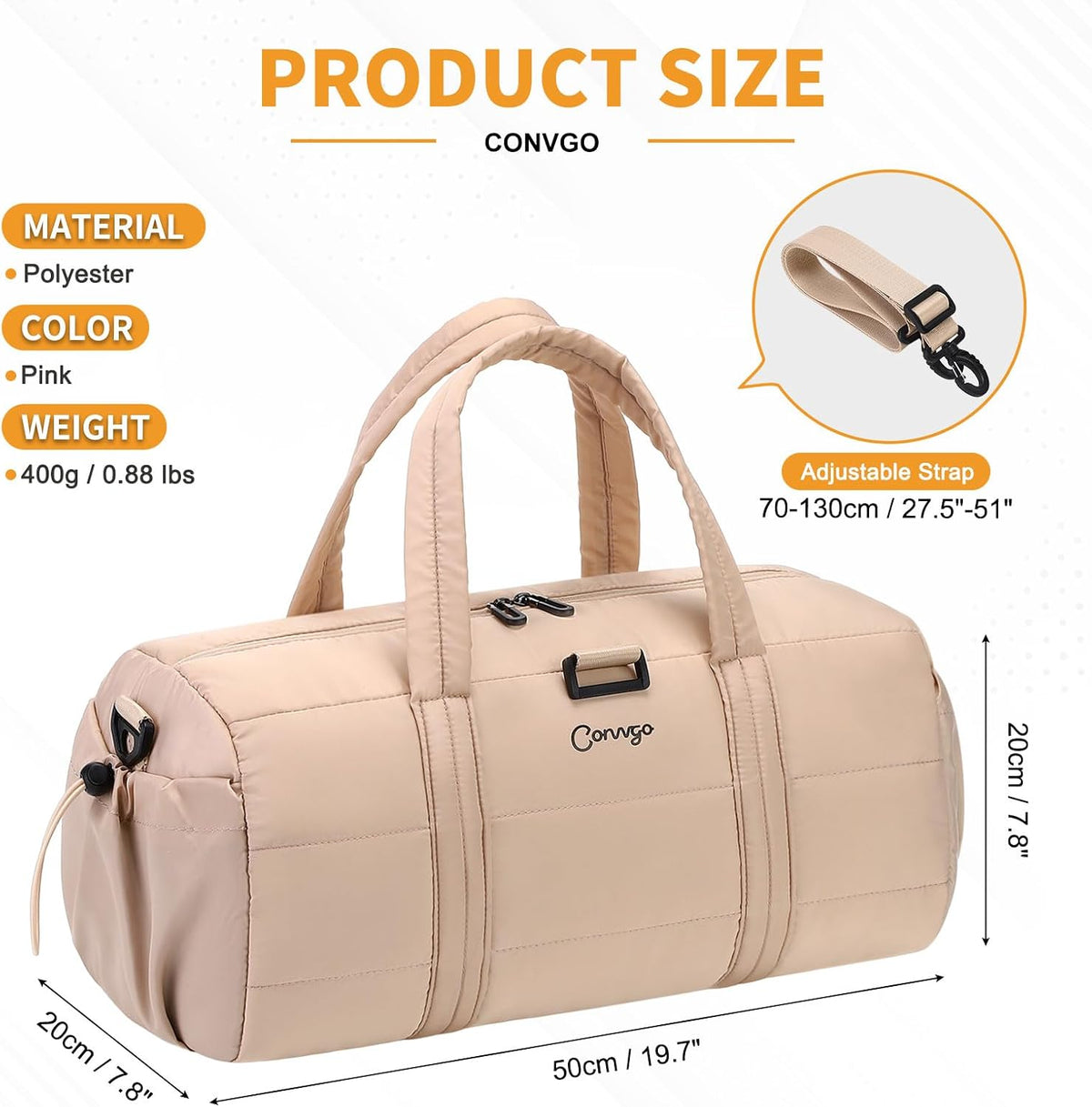 Small Gym Bag for Women Sports Duffel Bag w/Yoga Mat Holder Black