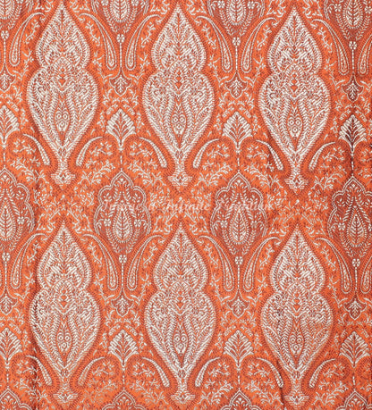 Indian Silk Bolster Tube Pillow Cover Cylindrical Orange Yoga Large Couch Round Cushion Cover Boho Home Decor Living Room Damask & Floral Throw Cushion Cover 30x15 inch (76x38cm) 1 Pc.