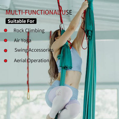 Aerial Yoga Hammock Daisy Chains Strap, Strong 22kN Adjustable with 10 Loops, No Stretch, Yoga Straps Nylon Chain Sling for Aerial Yoga,Swing, Hammock, Suspension, Exercise