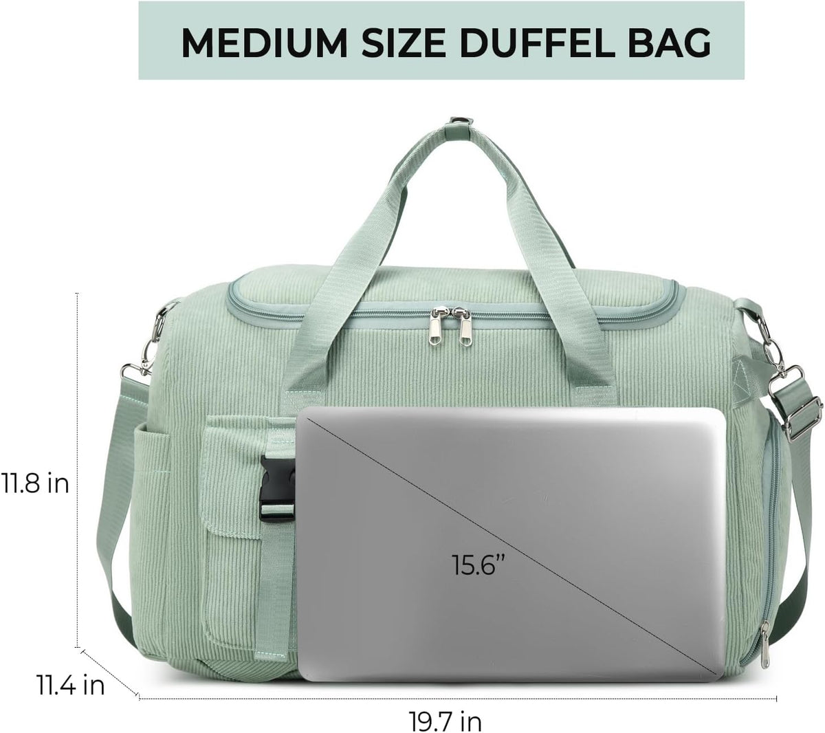 Gym Sports Duffle Backpack Travel Bag with Shoe Pocket, GreenPink
