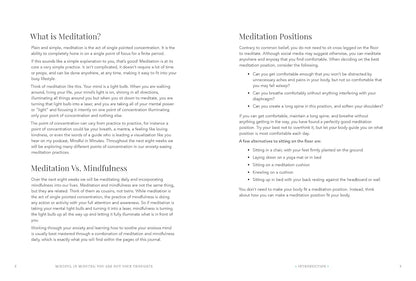 Mindful in Minutes: You Are Not Your Thoughts: An 8-Week Guided Meditation Journal