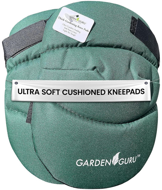 Cushioned Gardening Knee Pads with Adjustable Straps - Soft Inner Liner, Ultra Comfort Padding, Garden Kneelers for Yard Work, Cleaning, Household Chores, Roofing, and More
